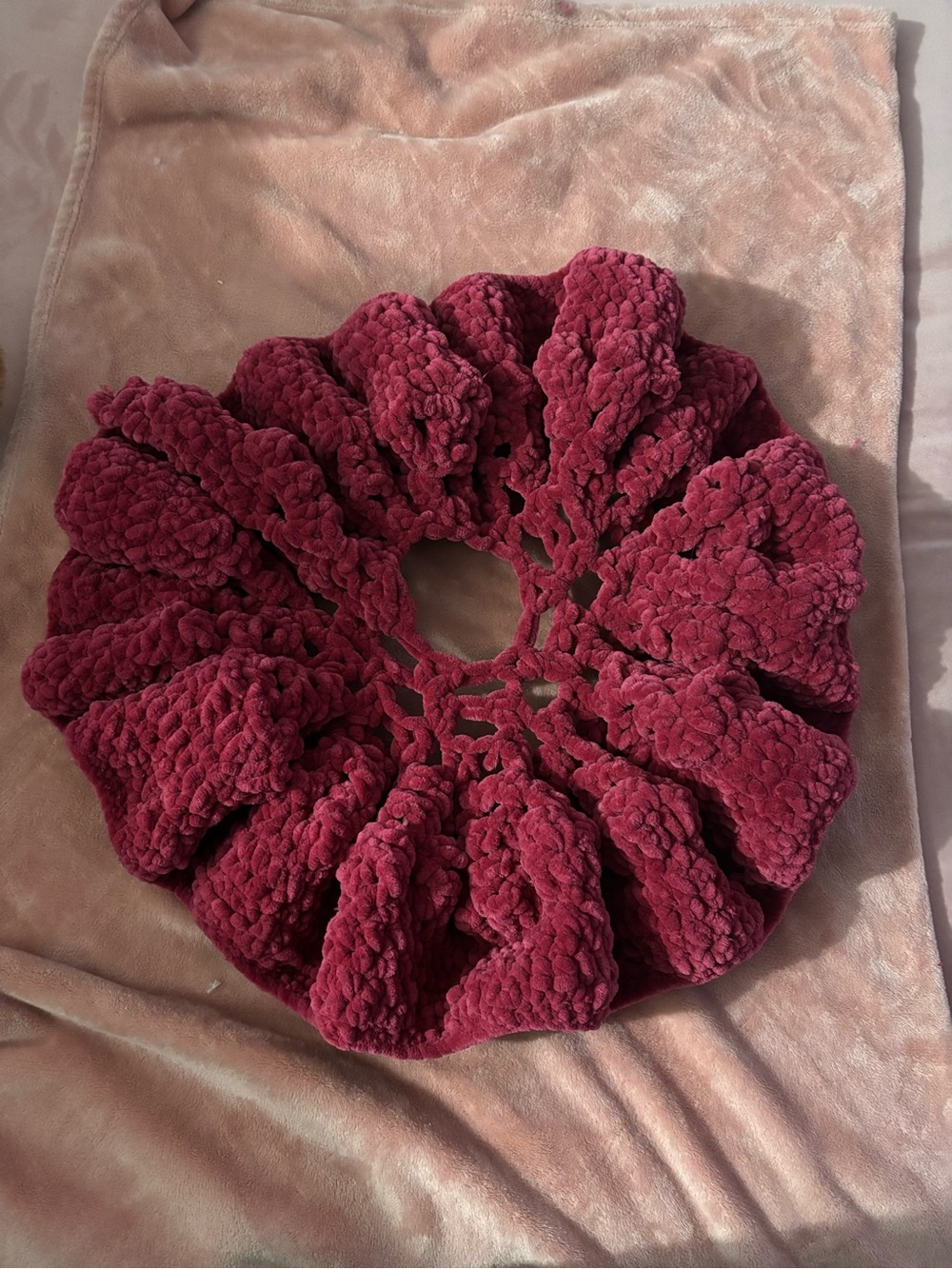 Plush Chunky Crochet Creation- Deep Berry